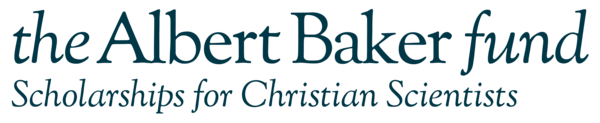 The Albert Baker Fund wordmark with tagline, Deep Teal